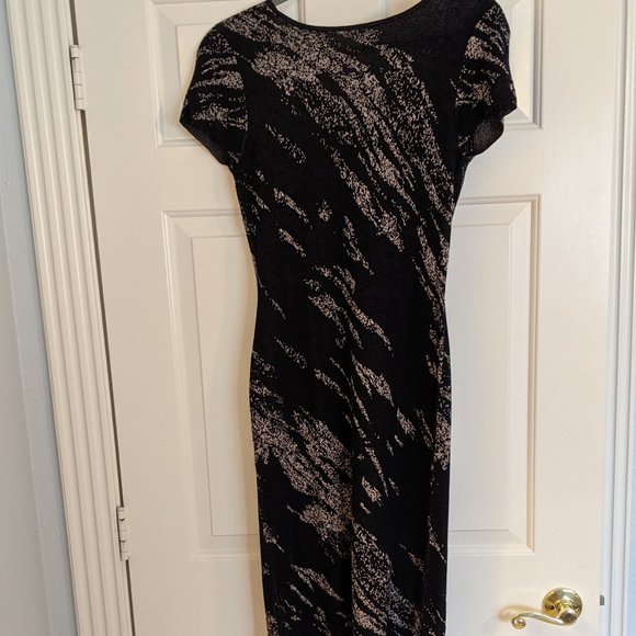 BCBGMAXAZRIA Jackee Crackled Jacquard Dress M - Picture 3 of 5